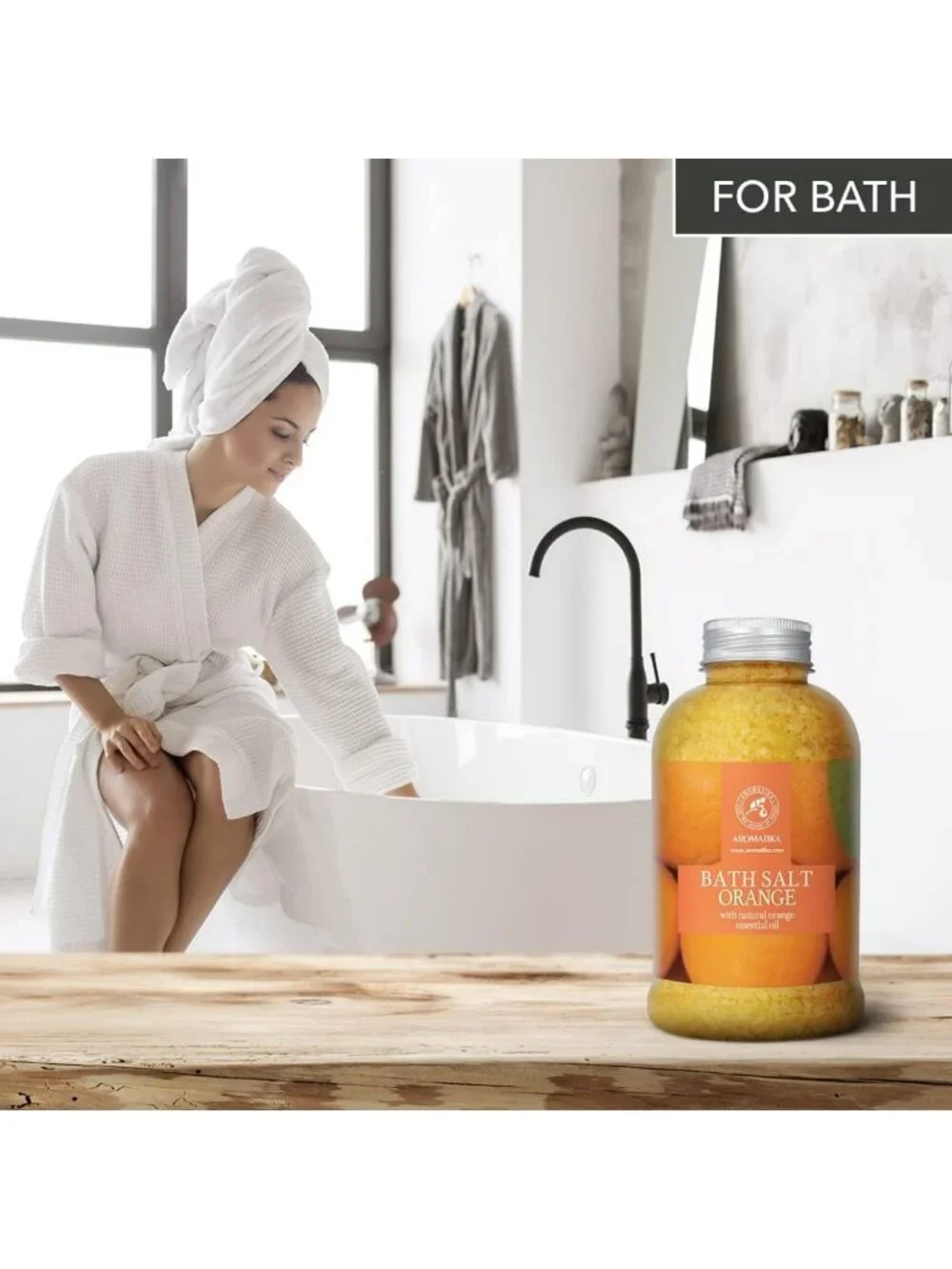 Revitalizing Orange Bath Salts with Natural Essential Oil - Spa & Wellness 21.16